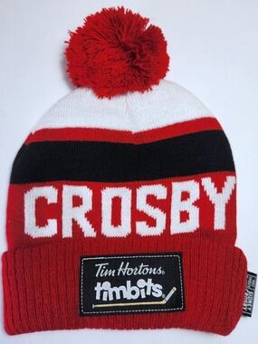 Sidney Crosby Hat Tim Hortons Timbits Pom Pom Beanie #87 Unisex One Size